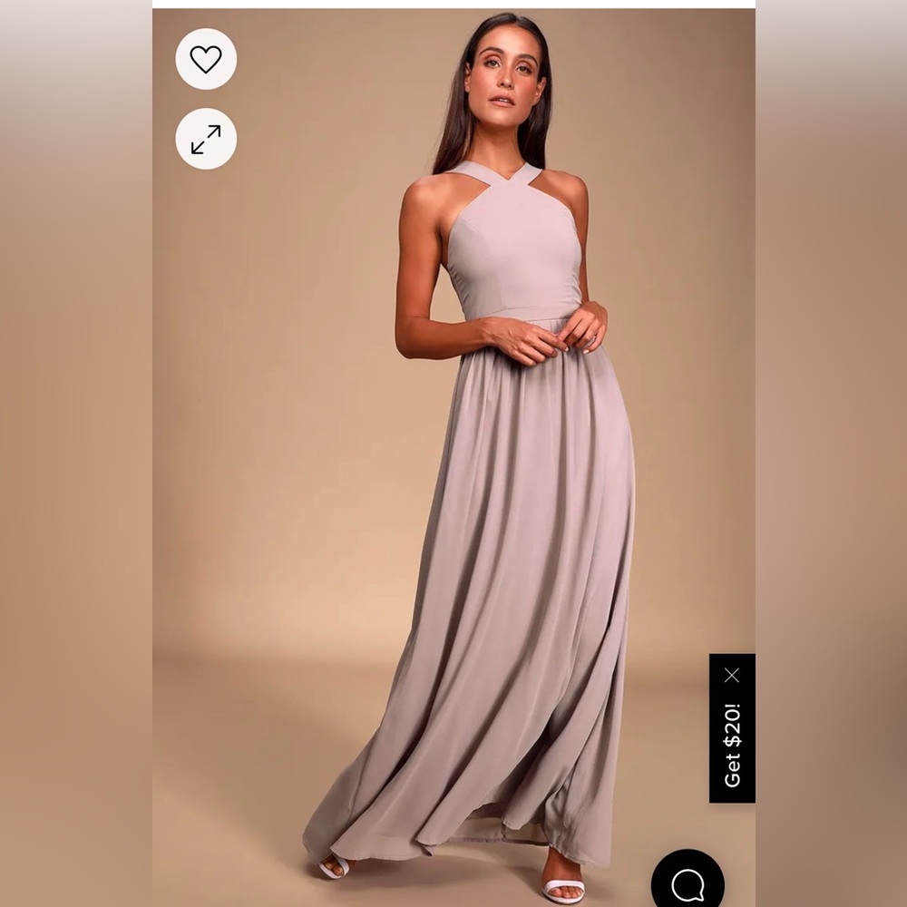 Lulu’a Mauve Halter Maxi Dress. NWT.